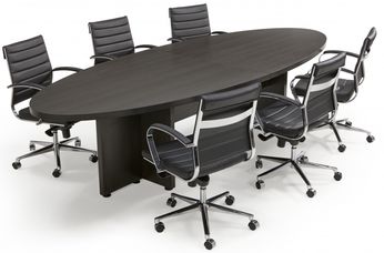 Directievergadertafel antraciet eiken 320cm